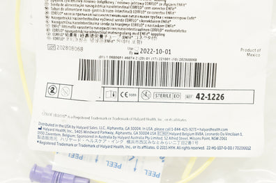 Halyard 41-1226 CORFLO Nasogastric/Nasointestinal Feeding Tube  6Fr. x 56cm